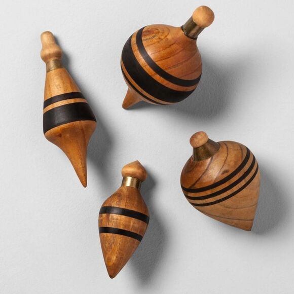 Hearth & Hand Magnolia 4pk Wooden Plumbob Figural - Picture 1 of 3